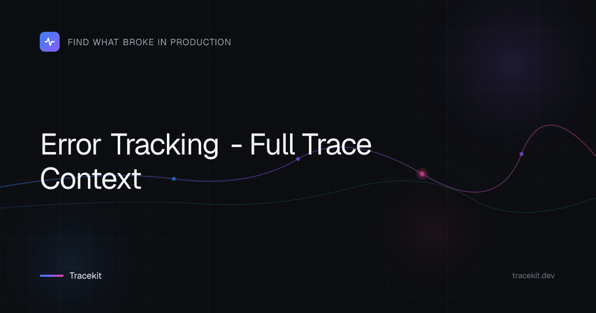 Error Tracking - Errors With Full Trace Context