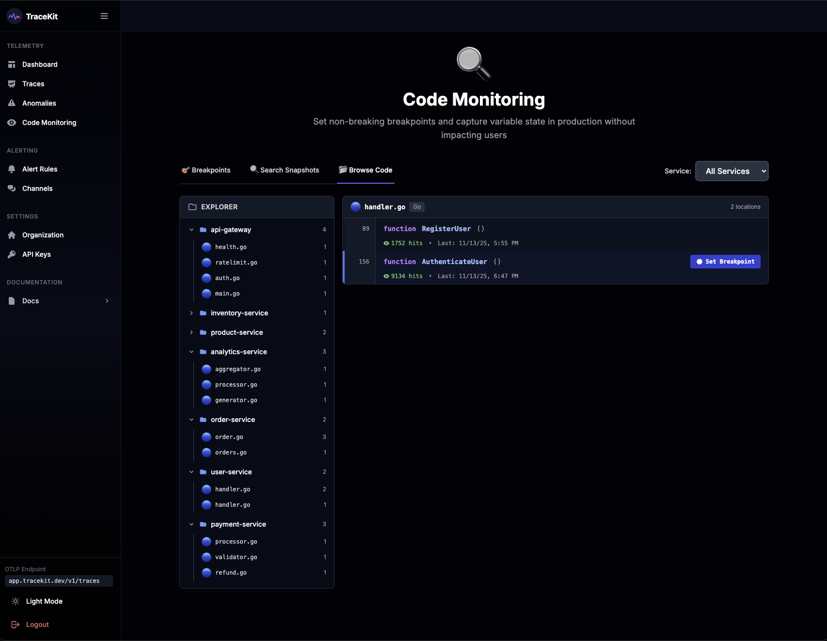 Live Production Breakpoints