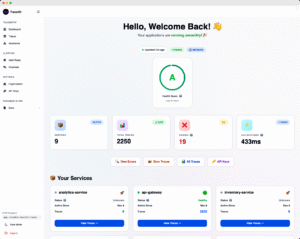 Laravel observability dashboard showing distributed tracing and performance monitoring
