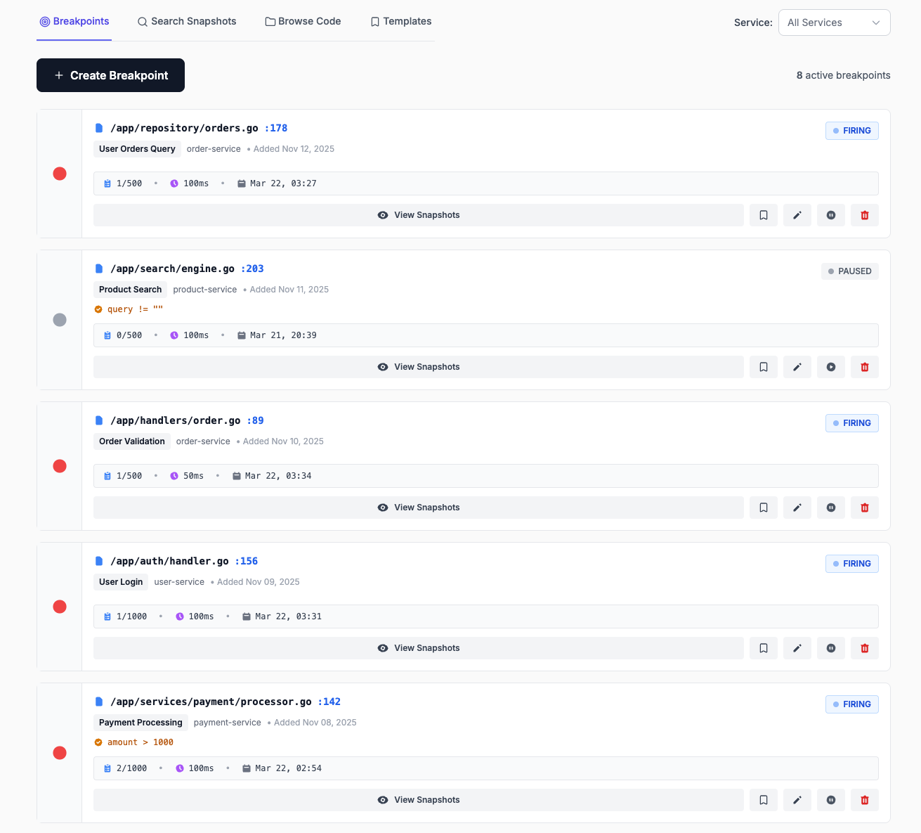 Live Production Breakpoints